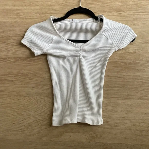 Ardene White Ribbed Top - Picture 2 of 4